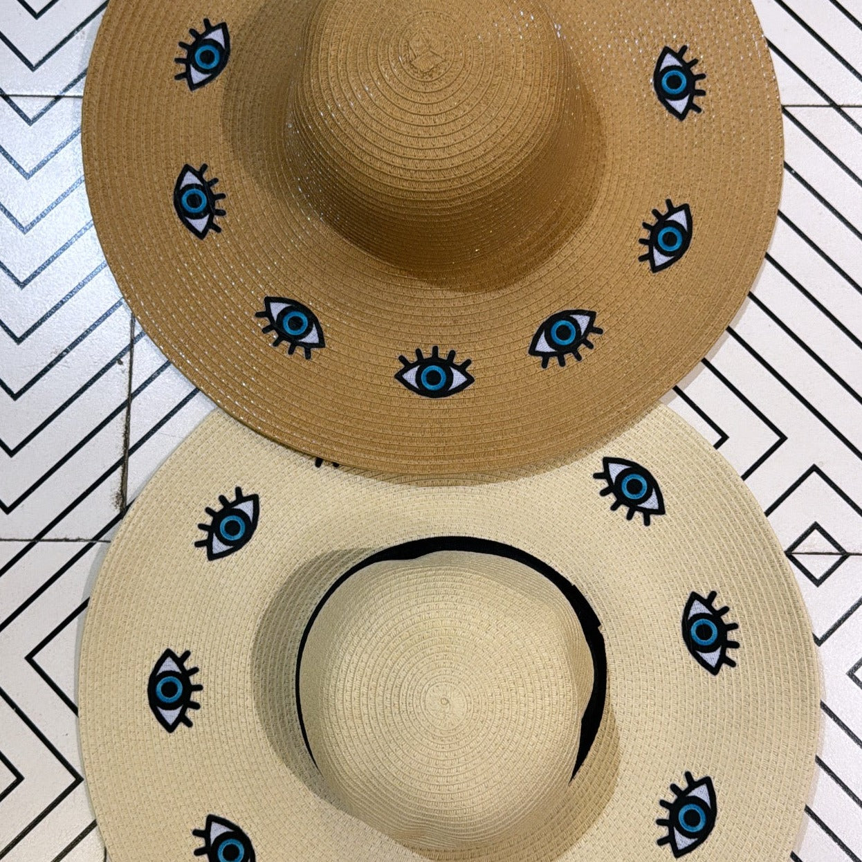 Beach Floppy Evil Eye Hat