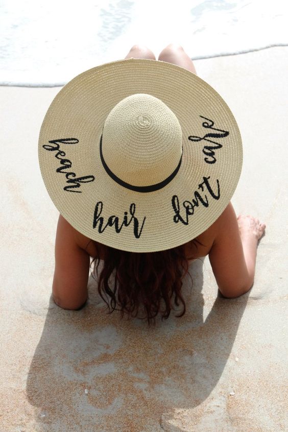 Beach Sun Hat - Beach Hair Don't Care