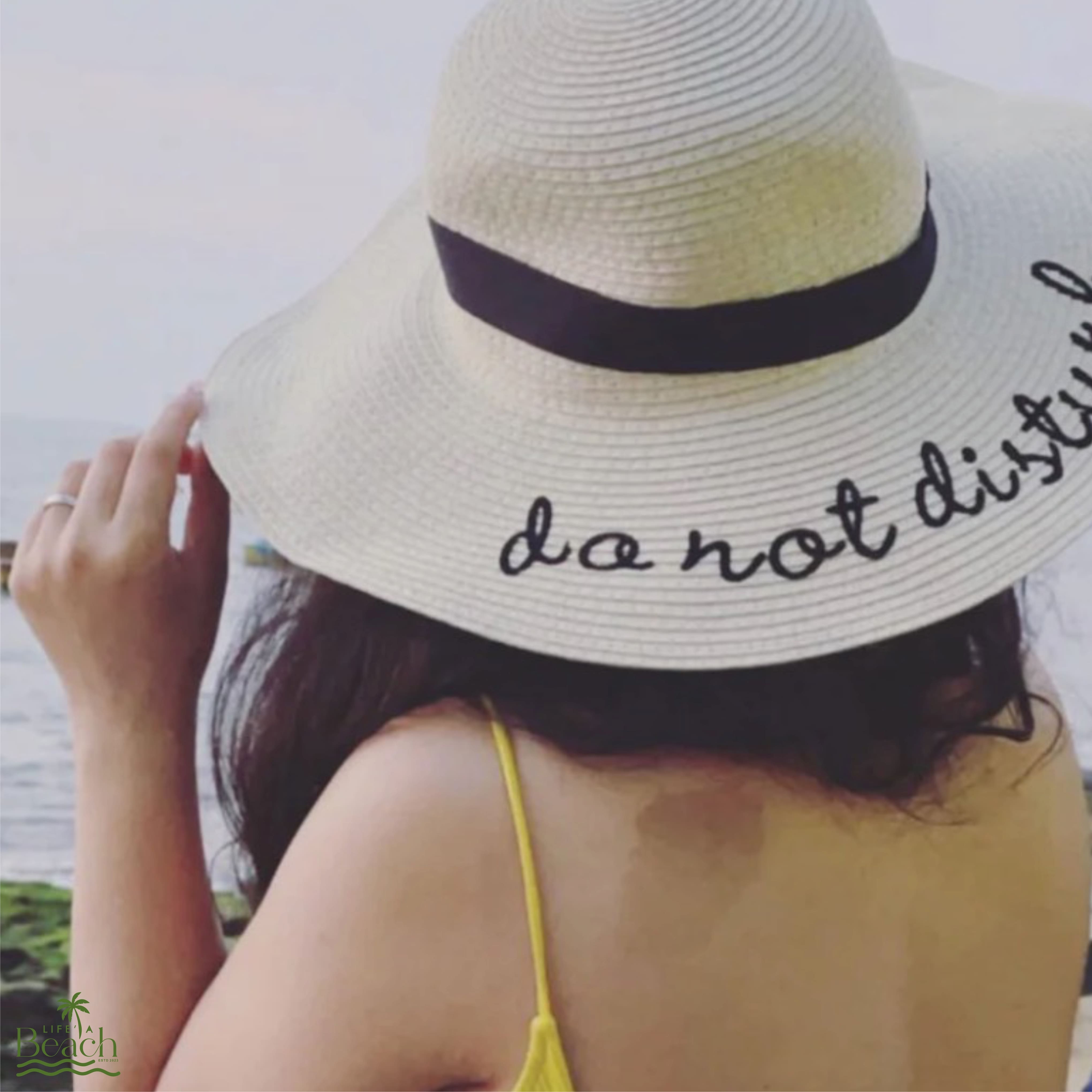 Beach Floppy Hat - Do Not Disturb