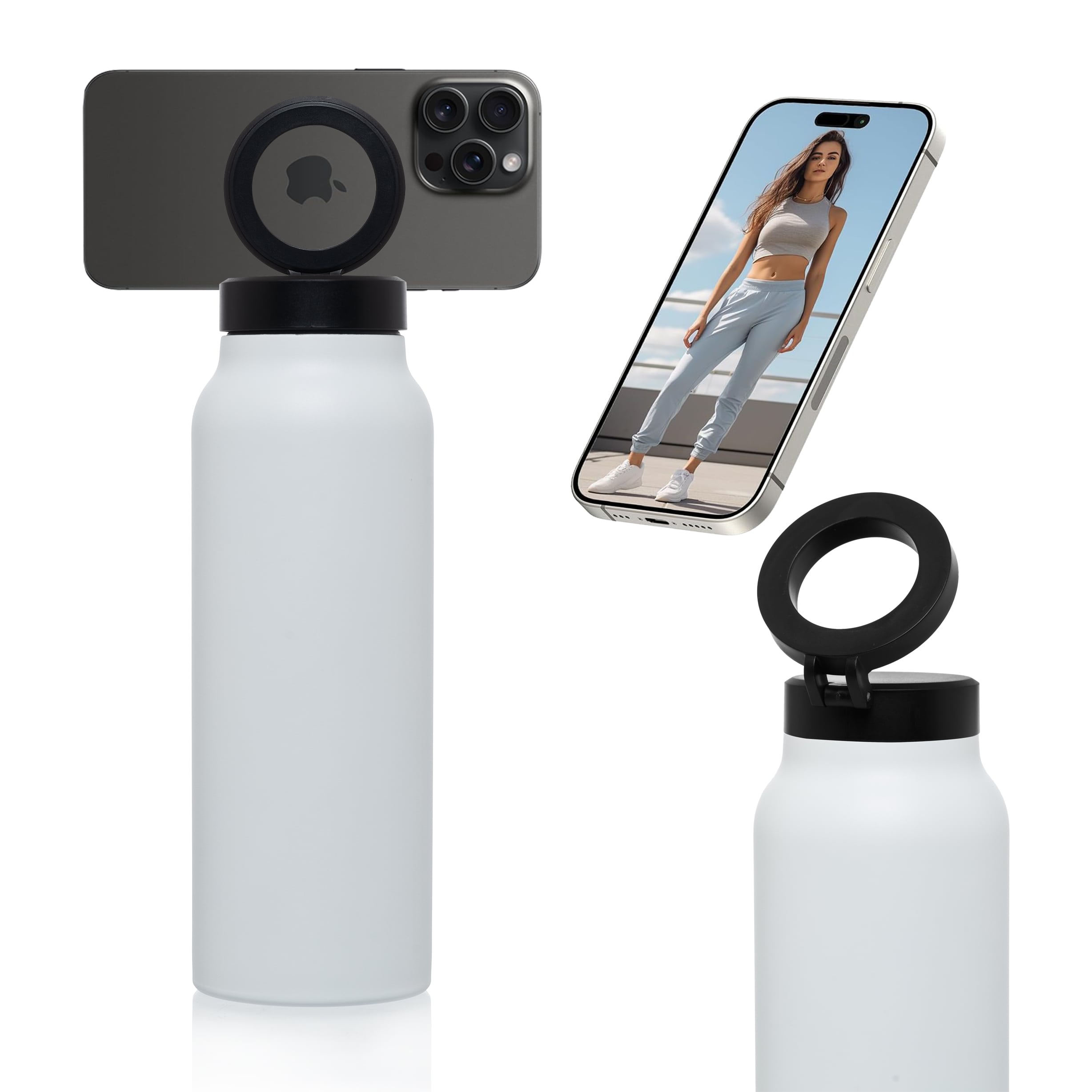 Insulated Water Bottle - Compatible MagSafe and Phone Holder