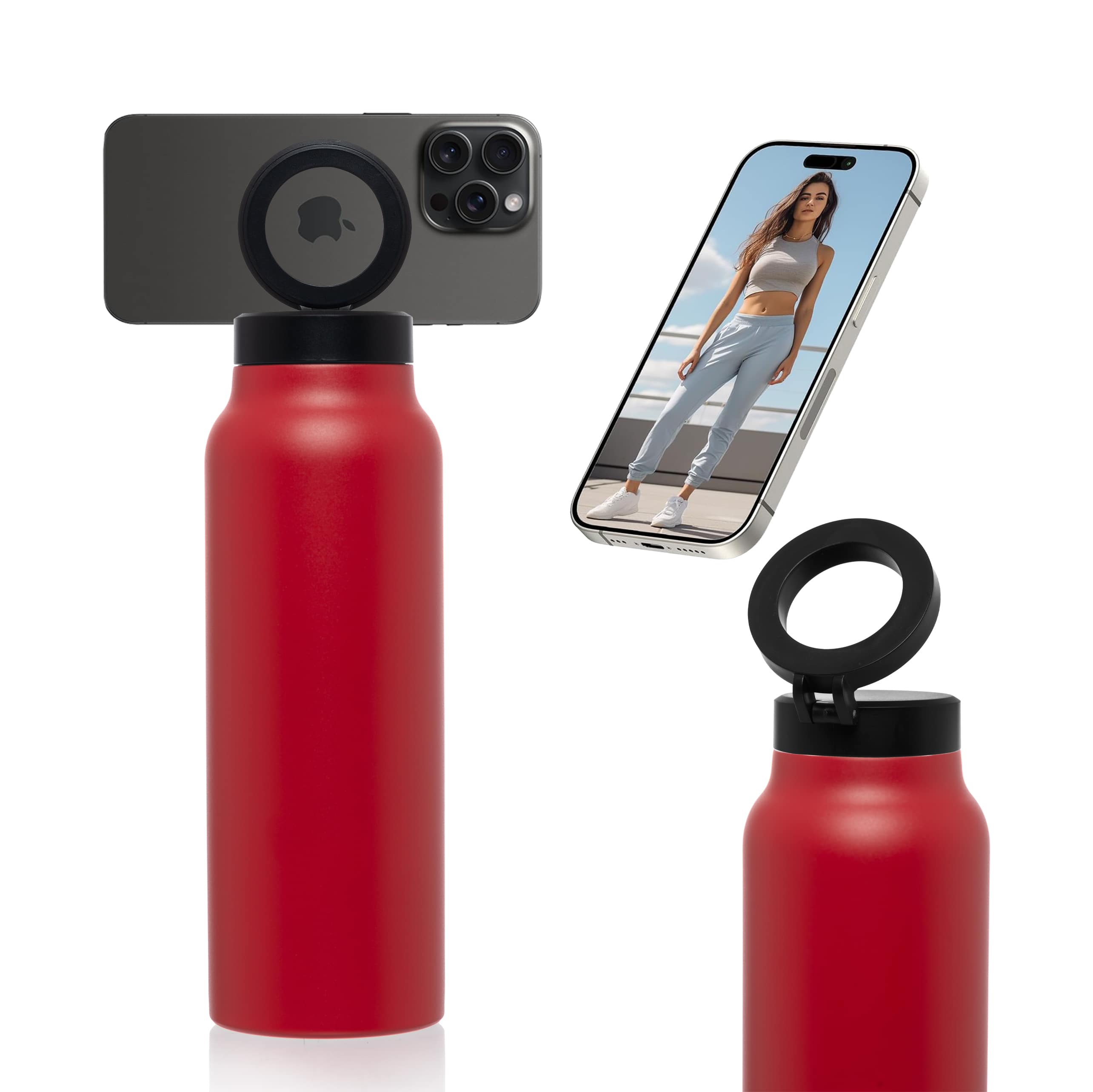 Insulated Water Bottle - Compatible MagSafe and Phone Holder