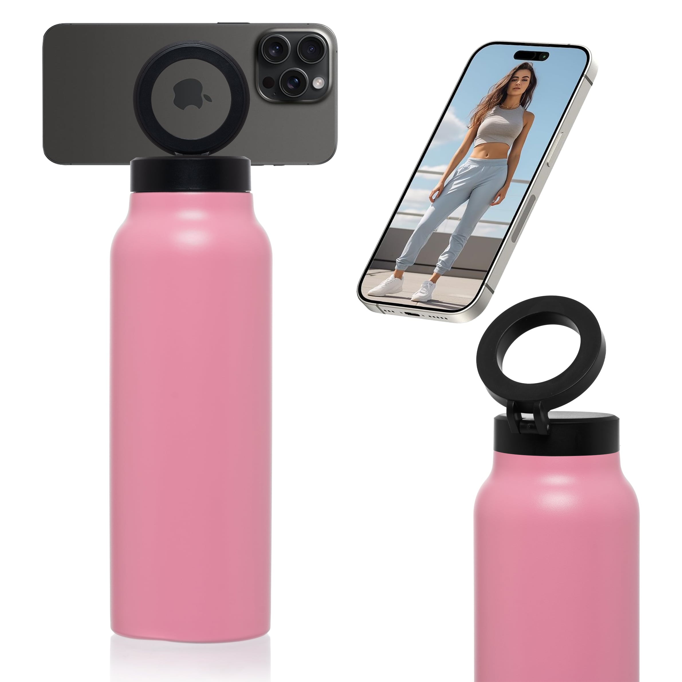 Insulated Water Bottle - Compatible MagSafe and Phone Holder