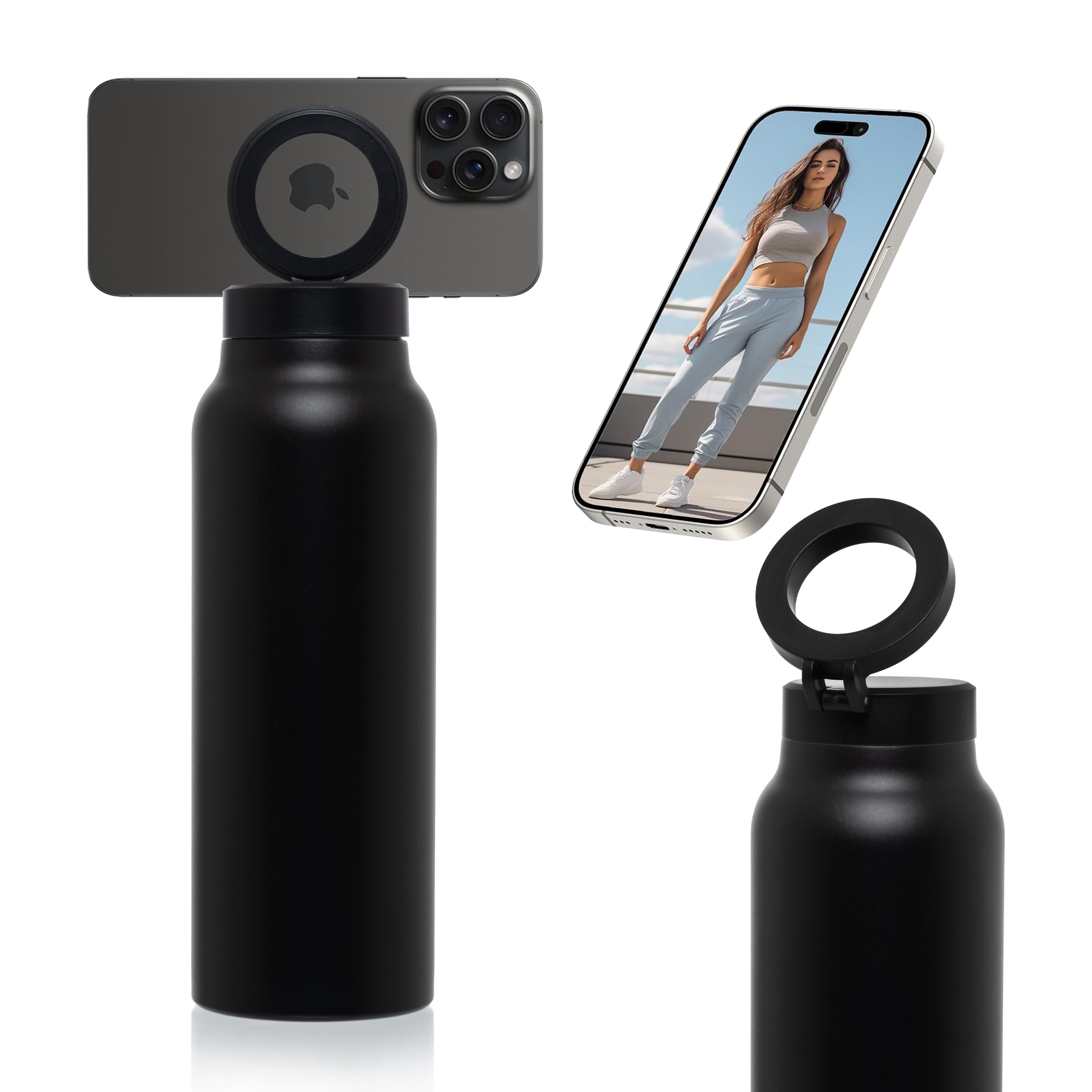 Insulated Water Bottle - Compatible MagSafe and Phone Holder