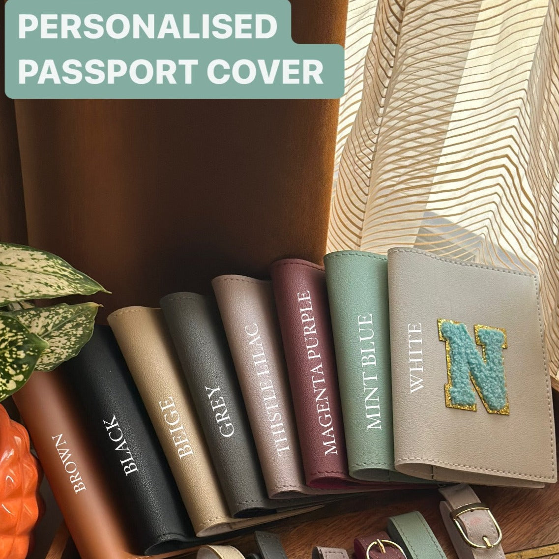 Personalised Monogram Passport Cover