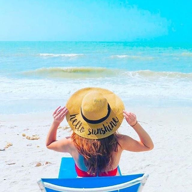 Beach Sun Hat - Hello Sunshine