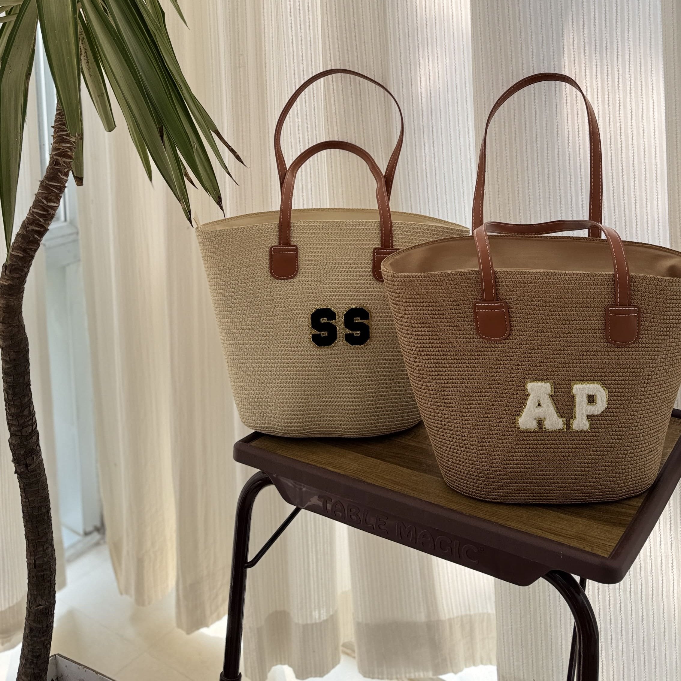 Personalised Monogrammed Palm Luxe Tote