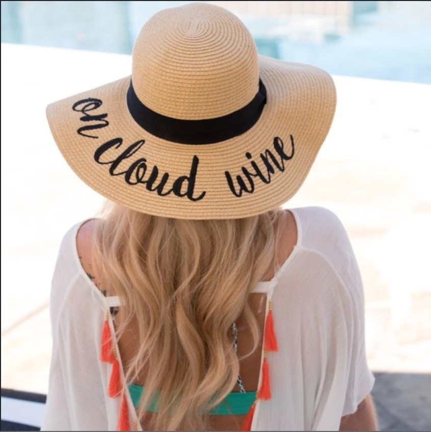 Beach Sun Hat - On Cloud Wine