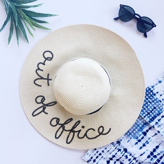 Beach Sun Hat - Out Of Office