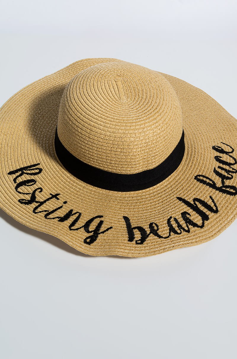 Beach Sun Hat - Resting Beach Face