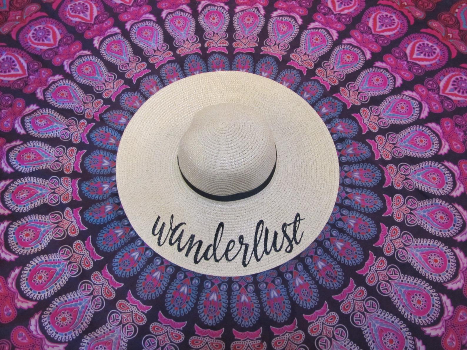 Beach Sun Hat - Wanderlust